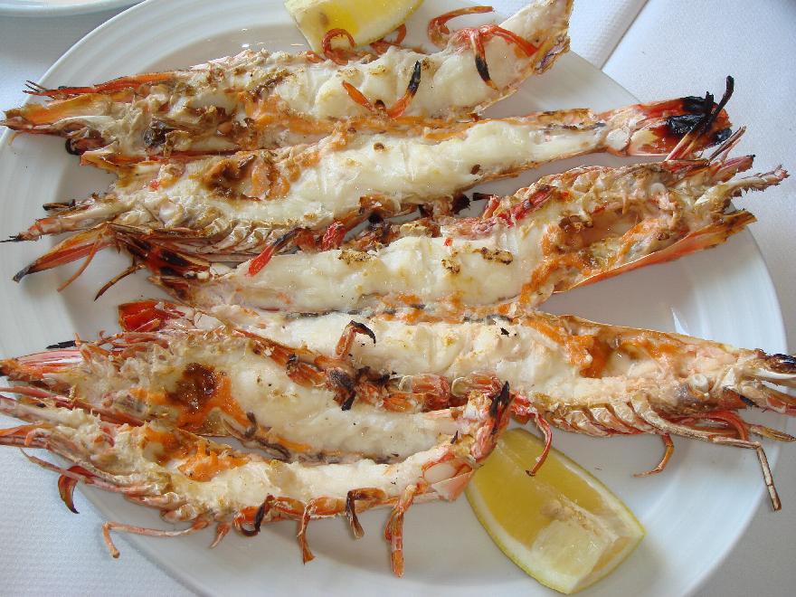 grilled prawns