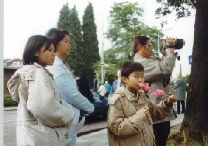 Sifu Wong holidaying with his family